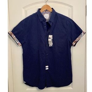 NWT Denim & Flower Navy Blue Button Down Shirt